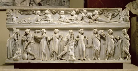 Sarcophage des Muses, romain (marbre)